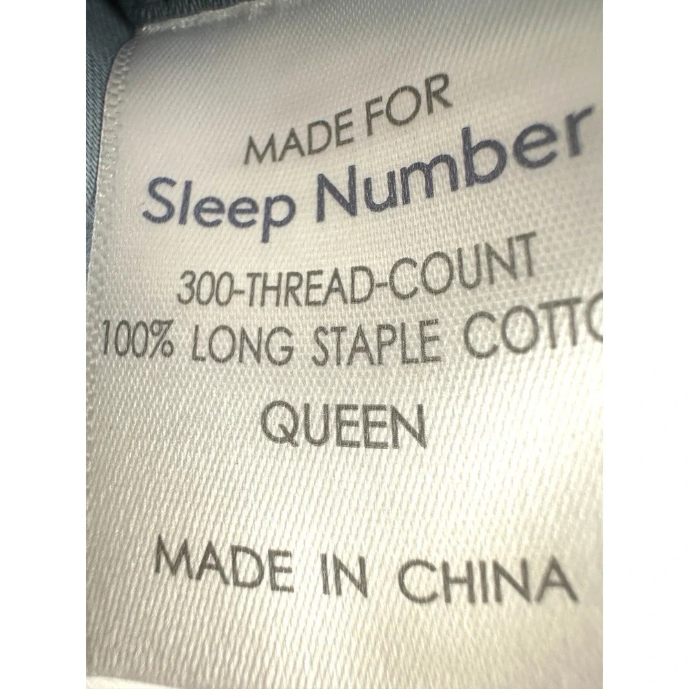 Sleep Number Queen 100% Cotton Sleepy Blue Flat SHEET Never Used